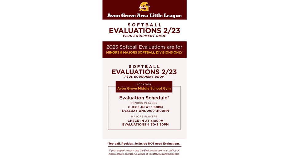 Spring Softball Evaluations