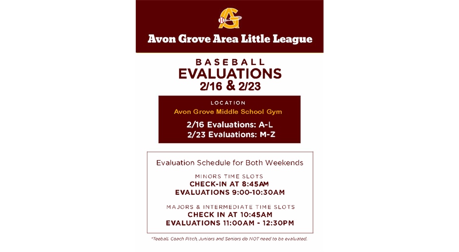 Spring Baseball Evaluations